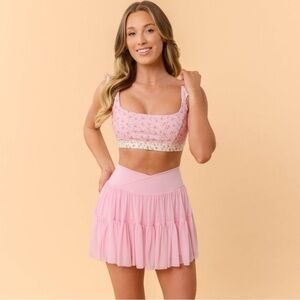 NWT Blogilates Ruffle Corset Sports Bra